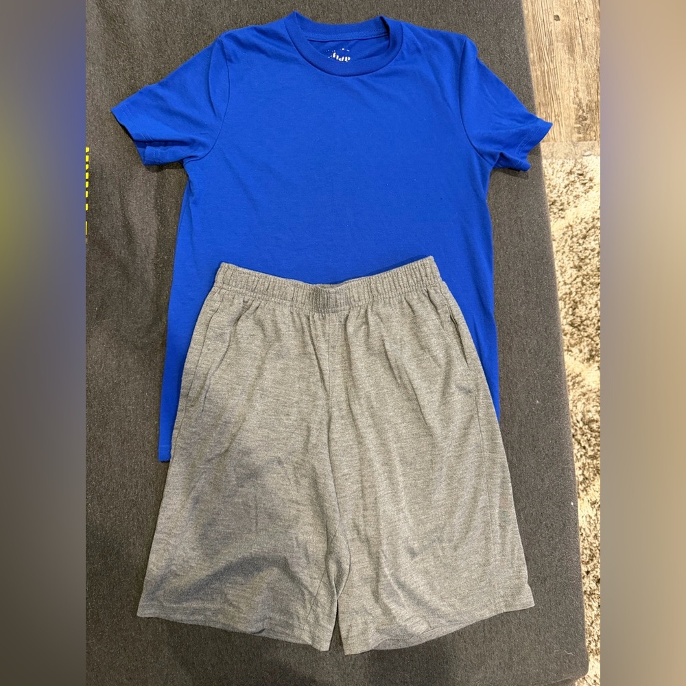 Boys short sleeve shirt and shorts PJ set